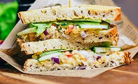 Sandwich catering platter of assorted deli sandwiches and wraps