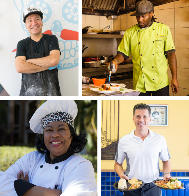 collage of catering business owners